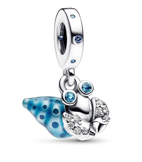 PANDORA GLOW-IN-THE-DARK HERMIT CRAB DANGLE CHARM 792700C01 Schmuck Silber Silver 925°