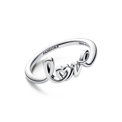 PANDORA HANDWRITTEN LOVE RING 193058C00-54 Schmuck Silber Silver 925°