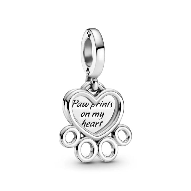 PANDORA HEART AND PAW PENDANT CHARM 799360C00 Schmuck Silber Silver 925°
