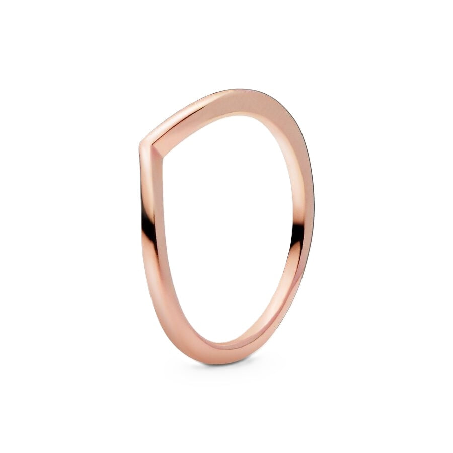 PANDORA JEWELS Mod. WISHBONE 14K ROSE GOLD-PLATED - RING - Size 48 ***SPECIAL PRICE*** 186314-48 Schmuck Gold Silver 925° -