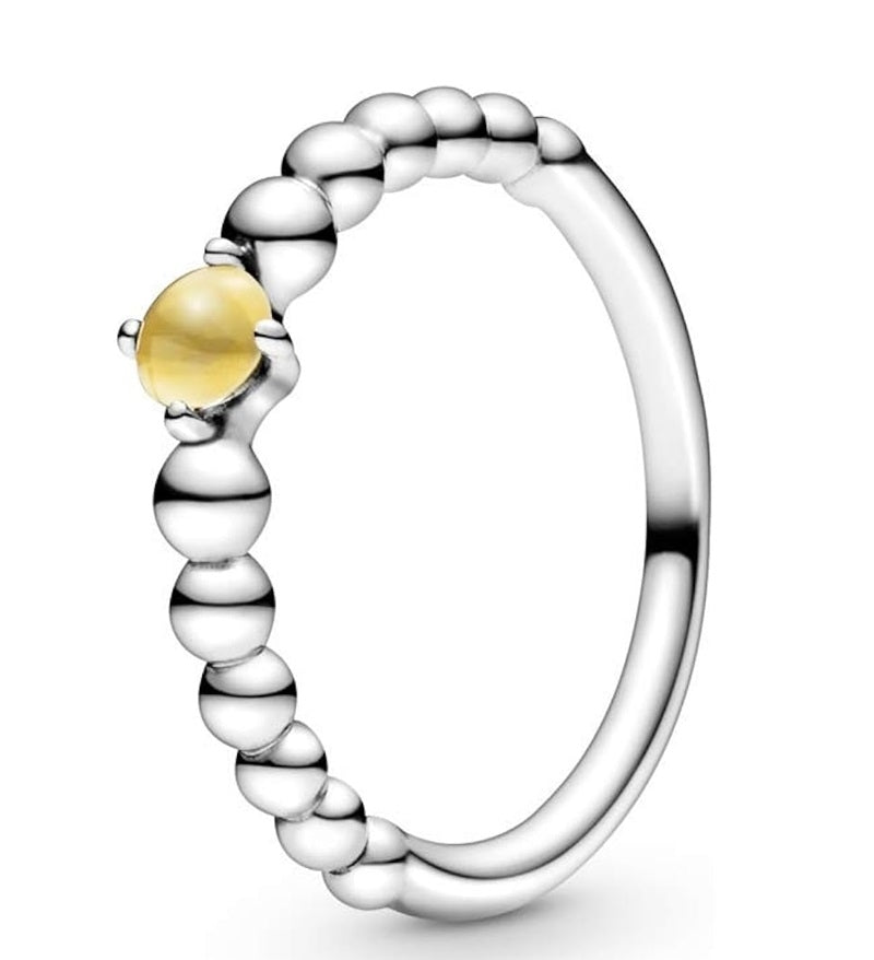 PANDORA JEWELS Mod. YELLOW STONE - RING - Size 52 ***SPECIAL PRICE*** 198867C11-52 Schmuck Silber Silver 925°