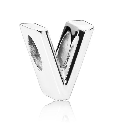 PANDORA LETTER V ALPHABET CHARM 797476 Schmuck Silber Silver 925°