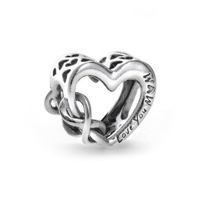 PANDORA LOVE YOU MUM INFINITY HEART CHARM 798825C00 Schmuck Silber Silver 925°