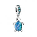 PANDORA Mod. BLUE GALAXY STAR & MOON SAFETY CHAIN CHARM 798939C01 Schmuck Blau Silver 925° ansicht-3