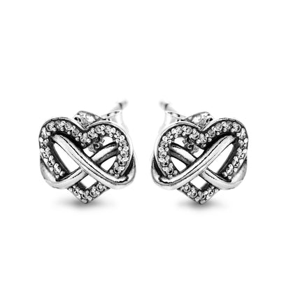 PANDORA Mod. SPARKLING INFINITY HEART STUD EARRINGS. 292667C01 Schmuck Silber Silver 925°