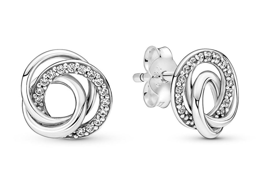 PANDORA Mod. SPARKLING ROUND & SQUARE DROP EARRINGS 291156C01 Schmuck Silber Silver 925°