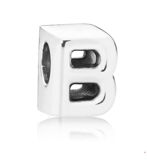 PANDORA MOMENTS ALPHABET LETTER B CHARM 797456 Schmuck Silber Silver 925°