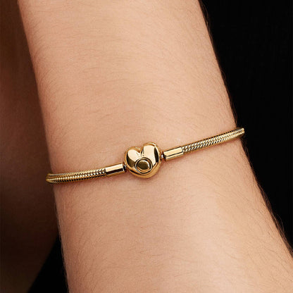 PANDORA MOMENTS HEART CLASP SNAKE CHAIN BRACELET 563050C00-18 Schmuck Silber Silver 925° ansicht-2