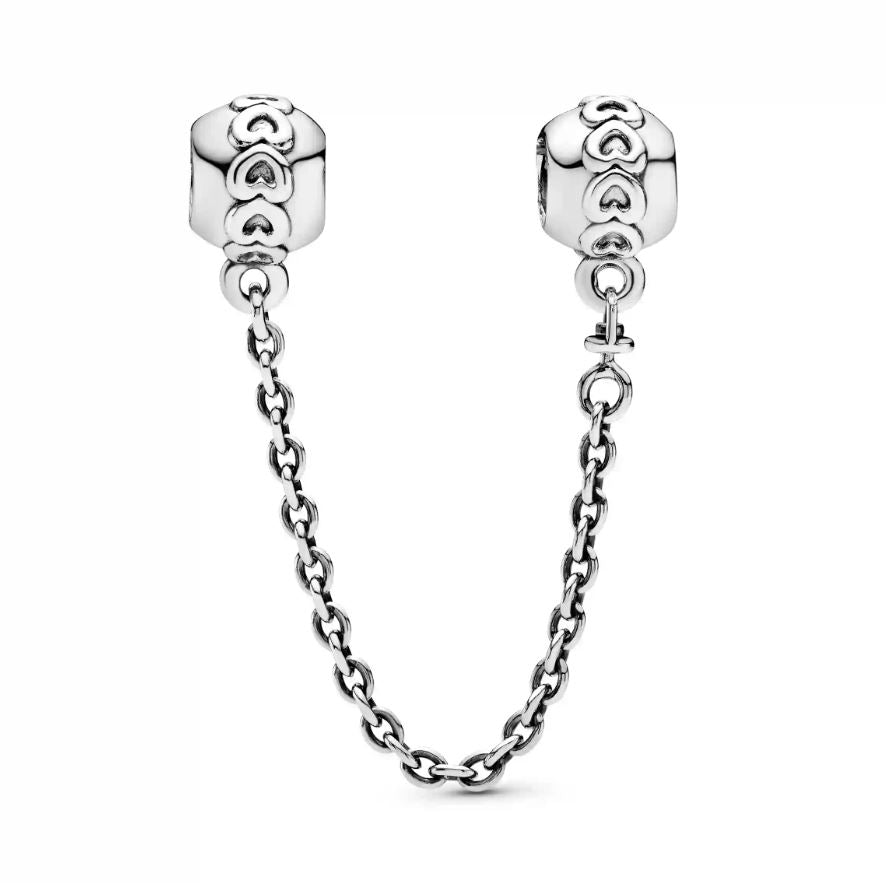 PANDORA MOMENTS HEARTS SAFETY CHAIN 791088-05 Schmuck Silber Silver 925°