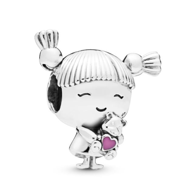 PANDORA MOMENTS LITTLE GIRL CHARM WITH PINK ENAMEL 798016EN160 Schmuck Silber Silver 925° -