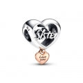 PANDORA MOMENTS LOVE YOU SISTER HEART CHARM 782244C00 Schmuck Silber Silver 925° ansicht-3