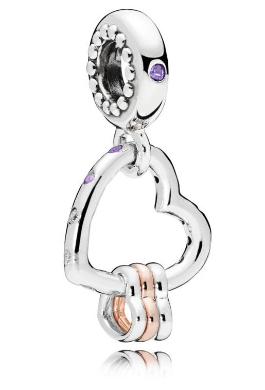 PANDORA MOMENTS UNION OF HEARTS DANGLE CHARM 787247NLCMX Schmuck Silber Silver 925° -