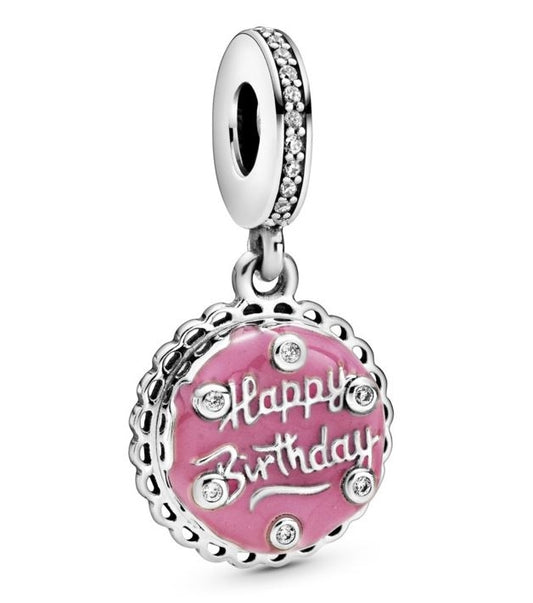 PANDORA PINK BIRTHDAY CAKE DANGLE CHARM 798888C01 Schmuck Silber Silver 925°