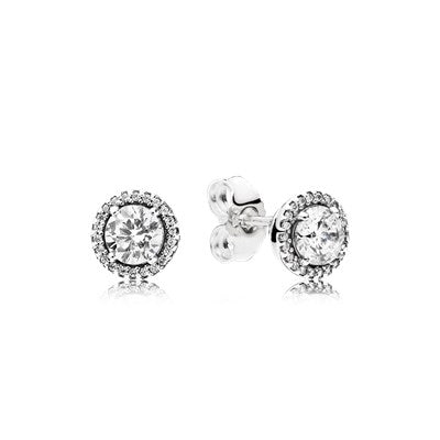 PANDORA ROUND SPARKLE STUD EARRINGS 296272CZ Schmuck Silber Silver 925°