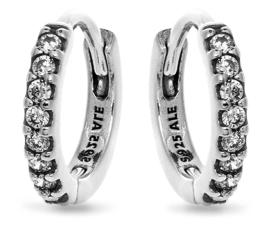 PANDORA SPARKLING DOUBLE HEART HOOP EARRINGS 293015C01 Schmuck Silber Silver 925°