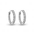 PANDORA SPARKLING DOUBLE HOOP EARRINGS 290558CZ Schmuck Silber Silver 925° ansicht-3