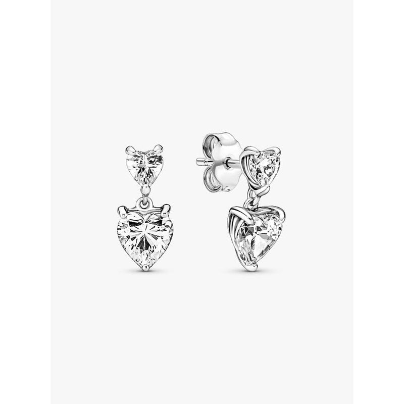 PANDORA SPARKLING DOUBLE HOOP EARRINGS 291199C01 Schmuck Silber Silver 925° ansicht-2