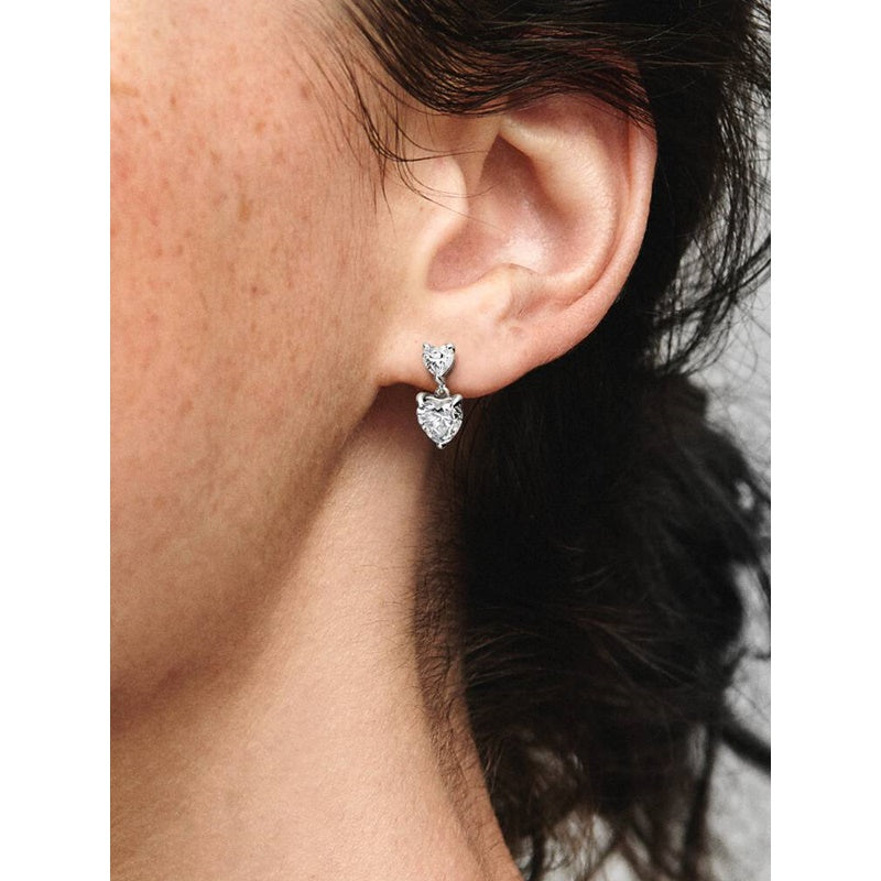 PANDORA SPARKLING DOUBLE HOOP EARRINGS 291199C01 Schmuck Silber Silver 925°