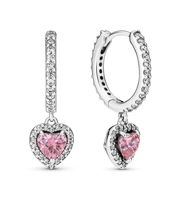 PANDORA SPARKLING DOUBLE HOOP EARRINGS 291445C01 Schmuck Silber Silver 925°