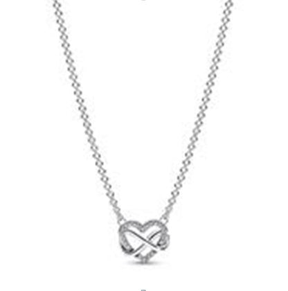 PANDORA SPARKLING INFINITY HEART COLLIER NECKLACE 392666C01-50 Schmuck Silber Silver 925°