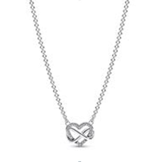 PANDORA SPARKLING INFINITY HEART COLLIER NECKLACE 392666C01-50 Schmuck Silber Silver 925°