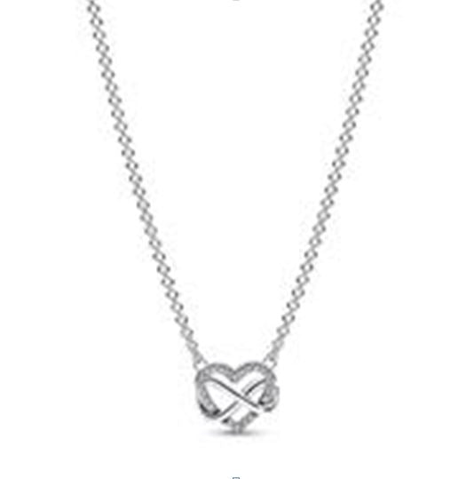 PANDORA SPARKLING INFINITY HEART COLLIER NECKLACE 392666C01-50 Schmuck Silber Silver 925°