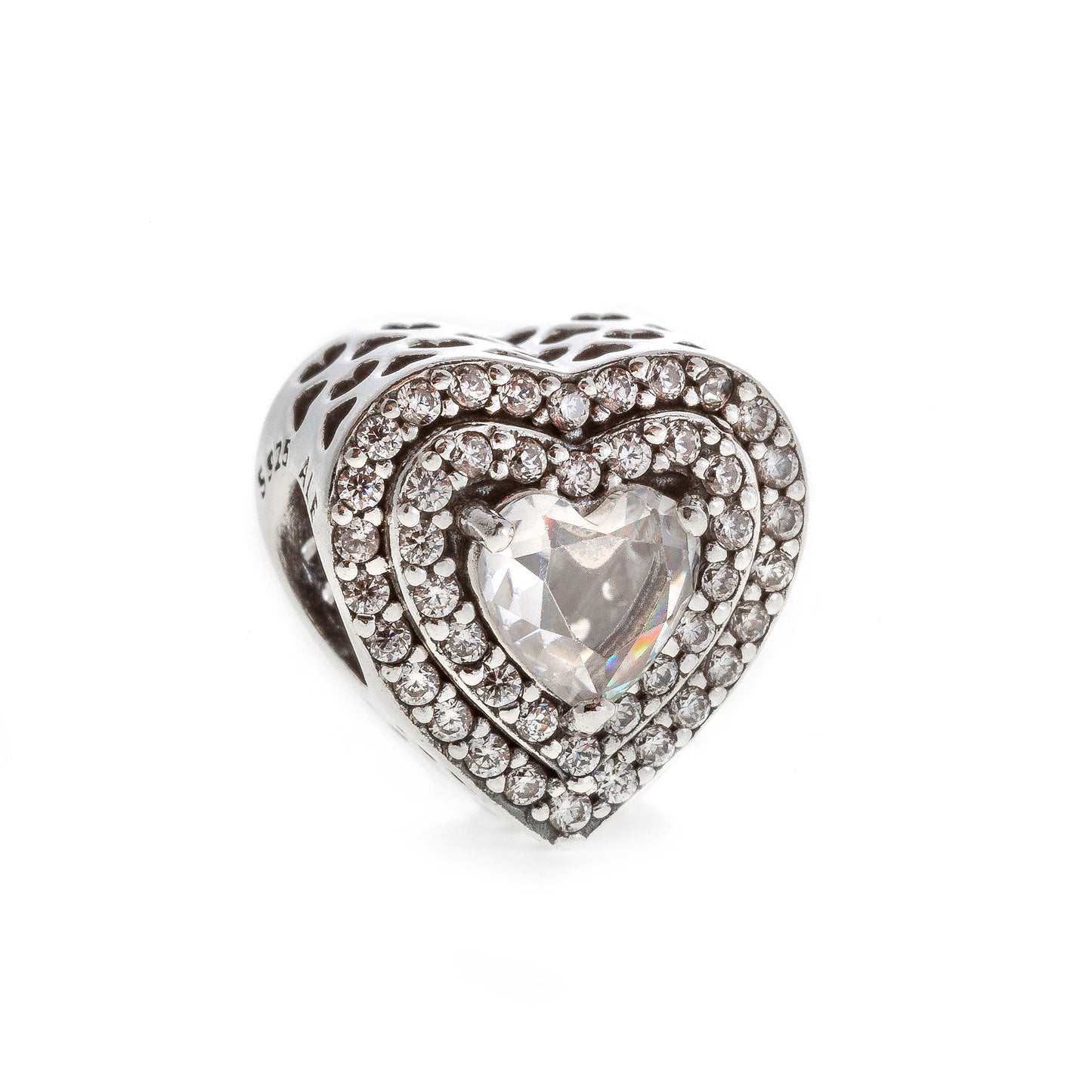 PANDORA SPARKLING LEVELLED HEARTS CHARM 799218C01 Schmuck Silber Silver 925° -