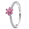 PANDORA SPARKLING PINK FLOWER RING 194499C02-52 Schmuck Silber Silver 925° ansicht-3