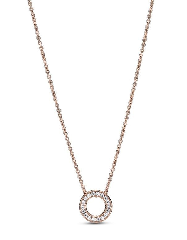 PANDORA SPARKLING PINK HEART COLLIER NECKLACE 387436C01-45 Schmuck Silber Silver 925°