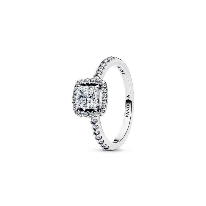 PANDORA SPARKLING SQUARE HALO RING 193555C02-54 Schmuck Silber Silver 925°