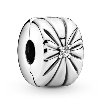 PANDORA SPARKLING SUNBURST CLIP CHARM 798614C01 Sonnenbrille Silber