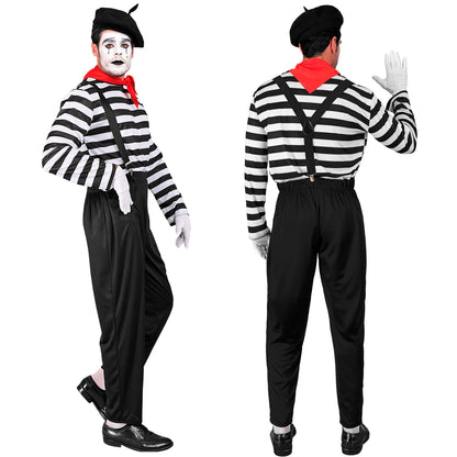 "PANTOMIME" (Oberteil, Hose, Hosenträger, Halstuch, Handschuhe, Mütze) – Ansicht 3