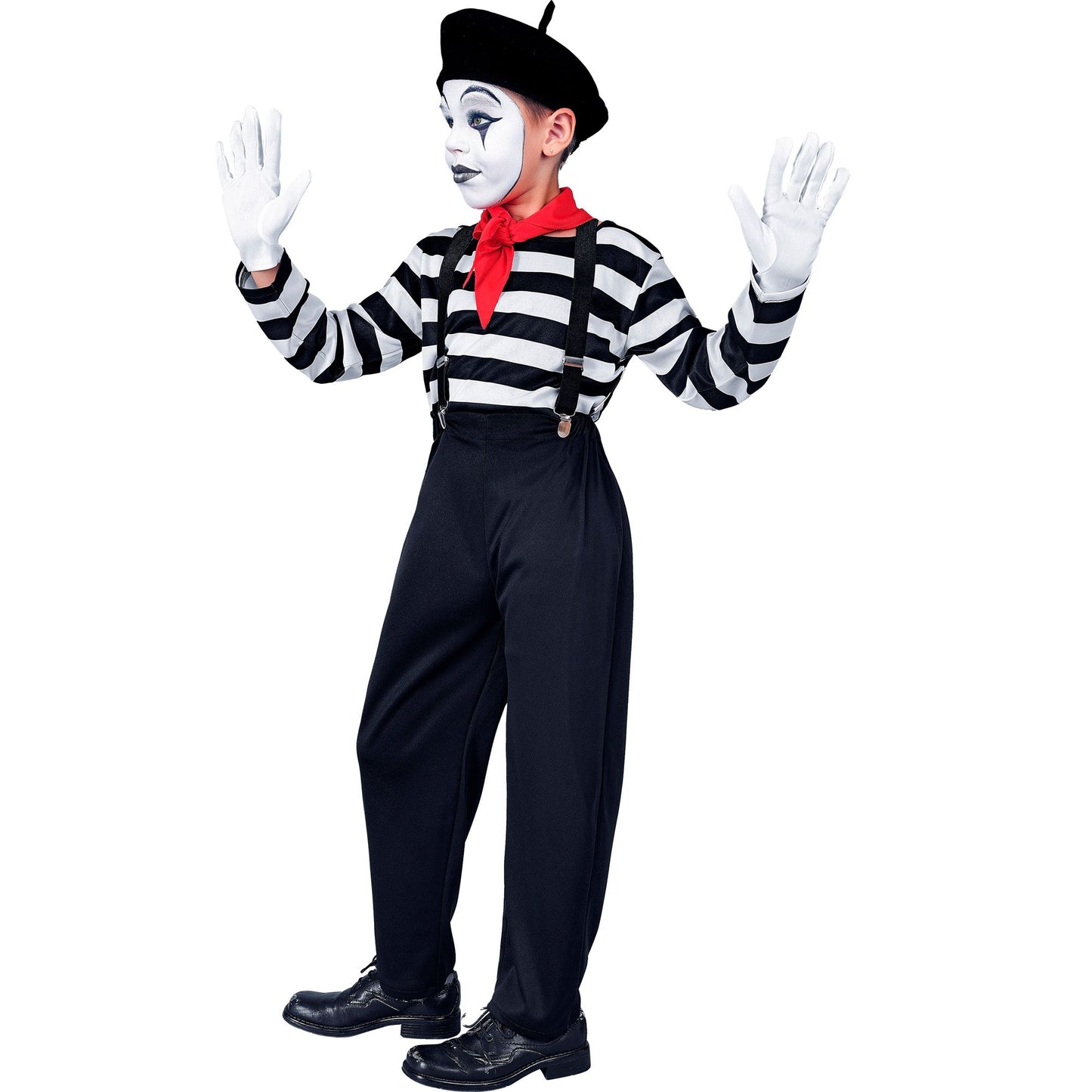 "PANTOMIME" (Oberteil, Hose, Hosenträger, Halstuch, Handschuhe, Mütze) – Ansicht 3