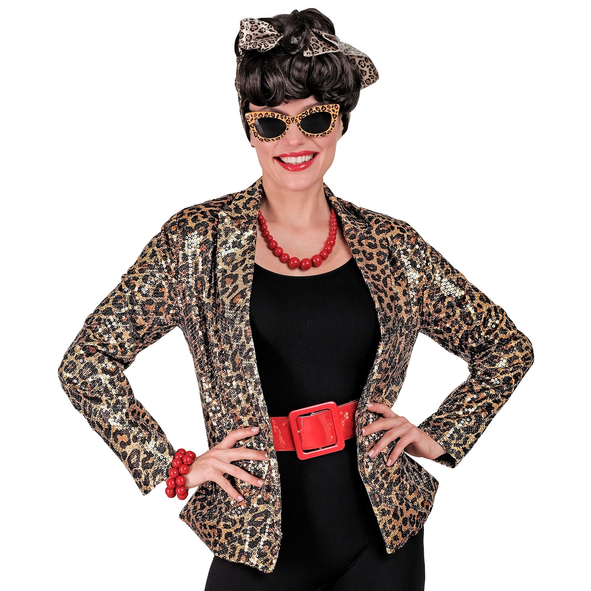 "PARTY FASHION BLAZER" (Pailletten Blazer in Leopardenmuster) – Ansicht 4