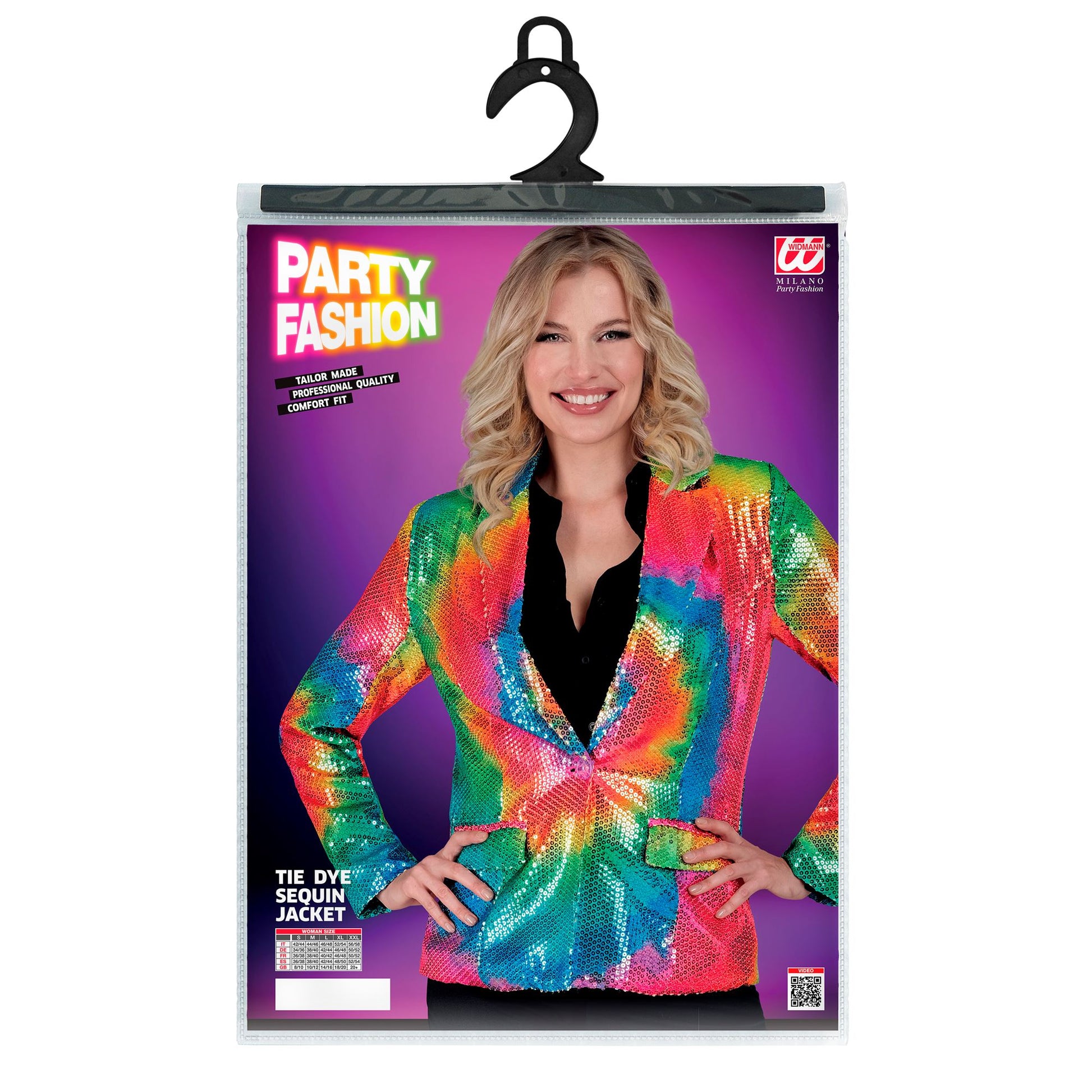"PARTY FASHION BLAZER" (Pailletten Blazer in Tie-Dye Muster) – Ansicht 5