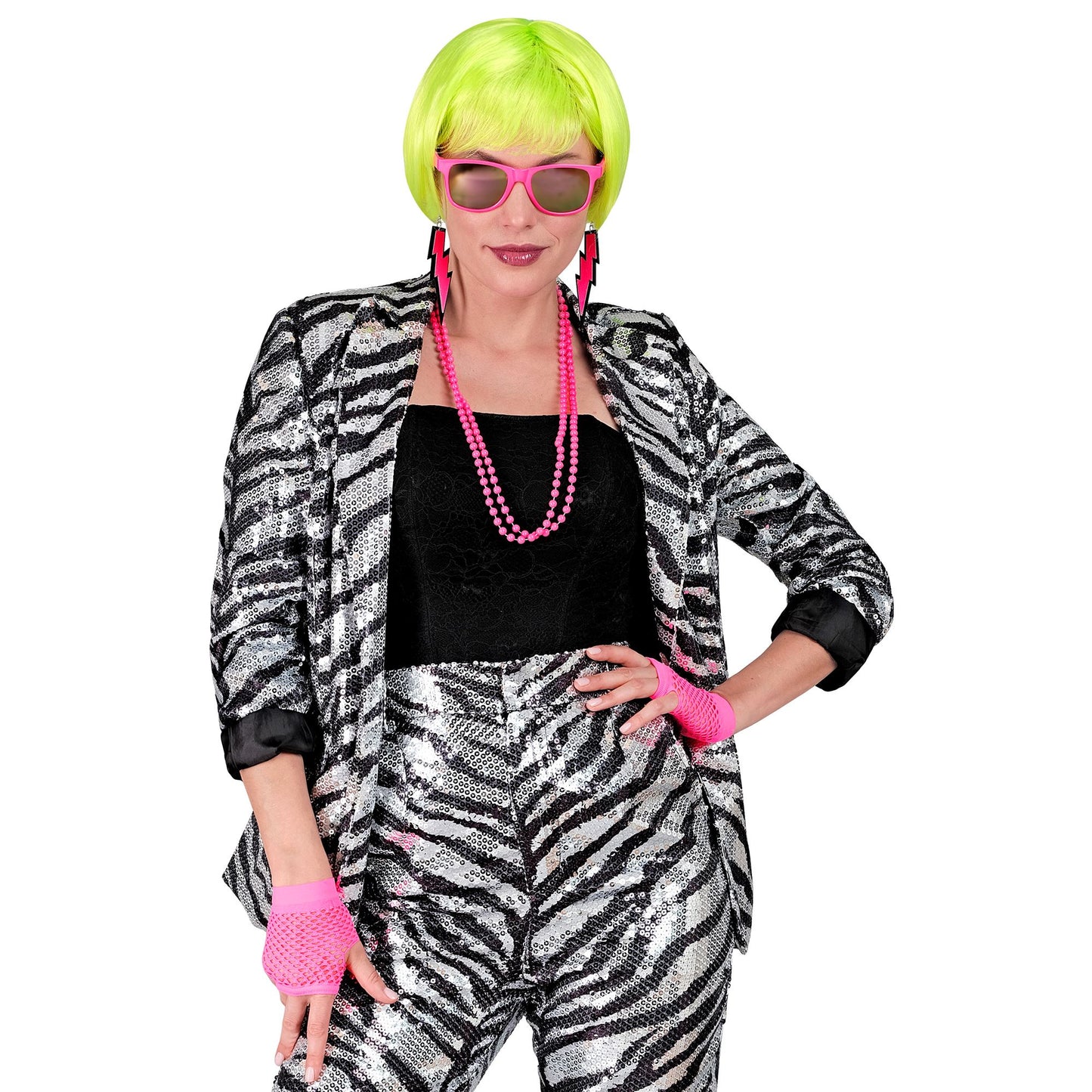 "PARTY FASHION BLAZER" (Pailletten Blazer in Zebramuster) – Ansicht 3