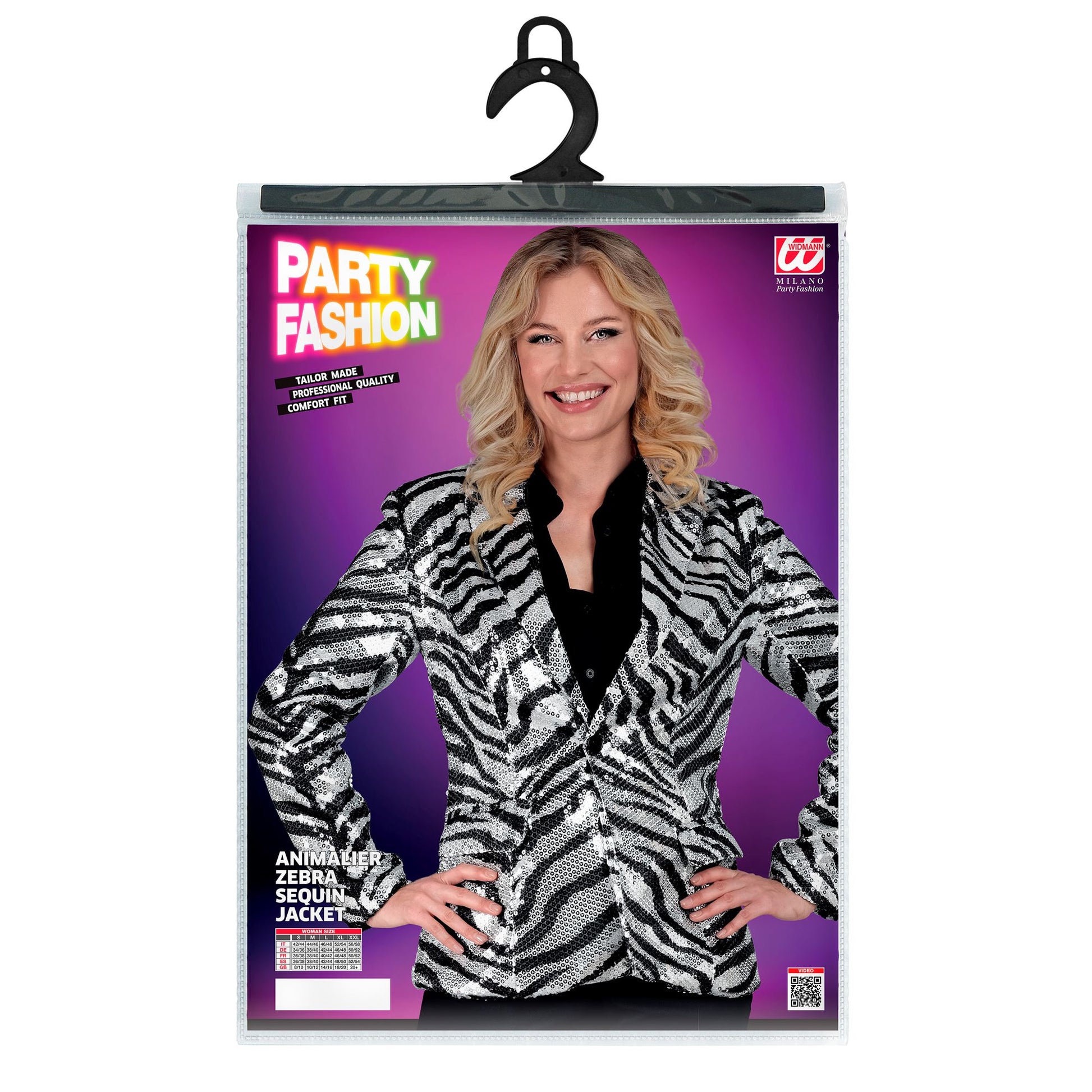 "PARTY FASHION BLAZER" (Pailletten Blazer in Zebramuster) – Ansicht 4
