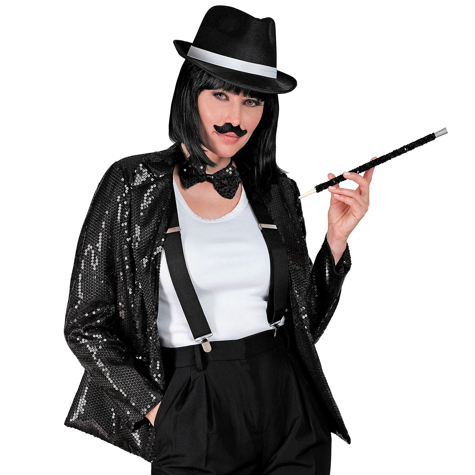 "PARTY FASHION BLAZER" (Pailletten Blazer schwarz) – Ansicht 3