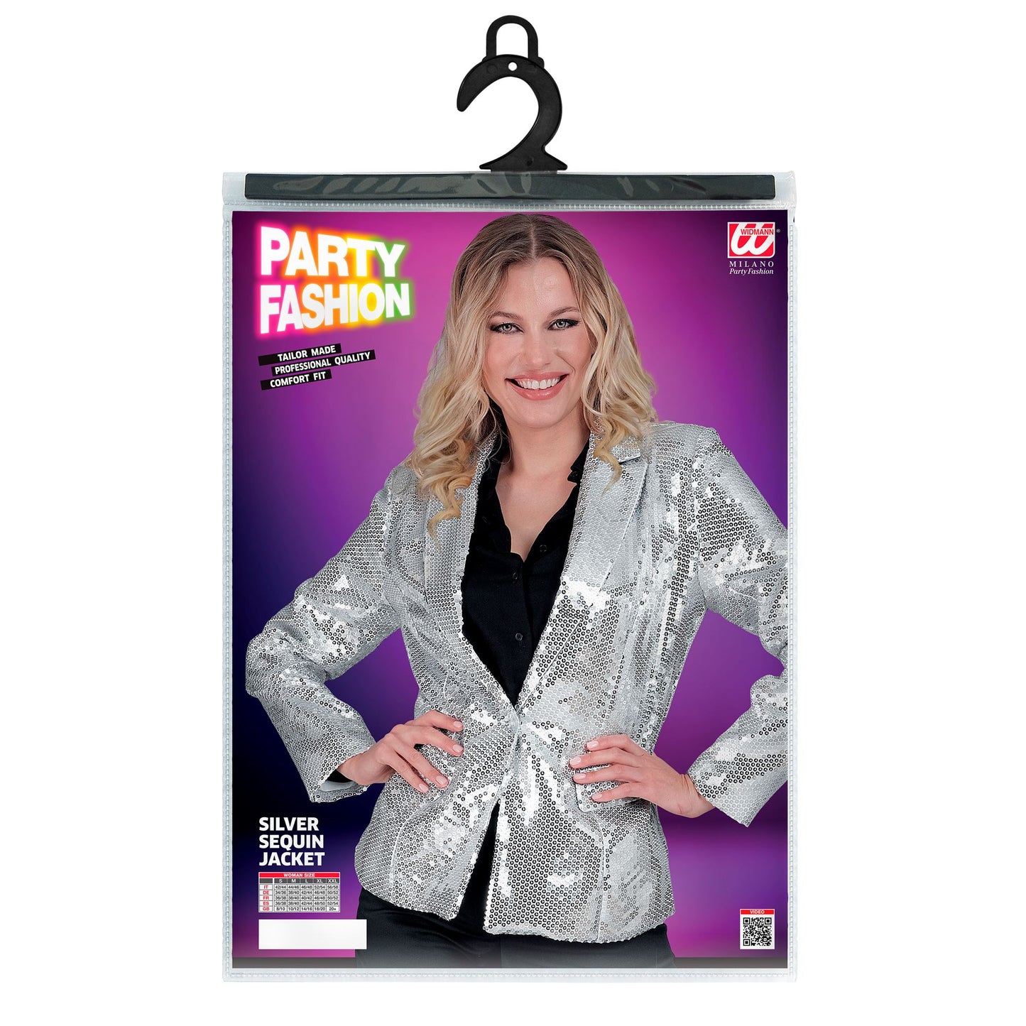 "PARTY FASHION BLAZER" (Pailletten Blazer silber) – Ansicht 4