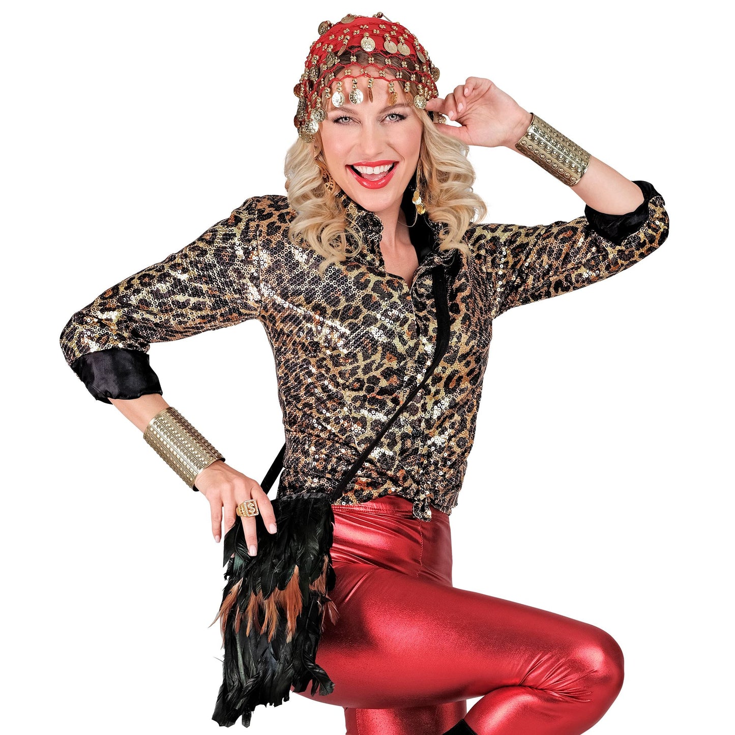 "PARTY FASHION BLUSE" (Paillettenbluse in Leopardenmuster) – Ansicht 3