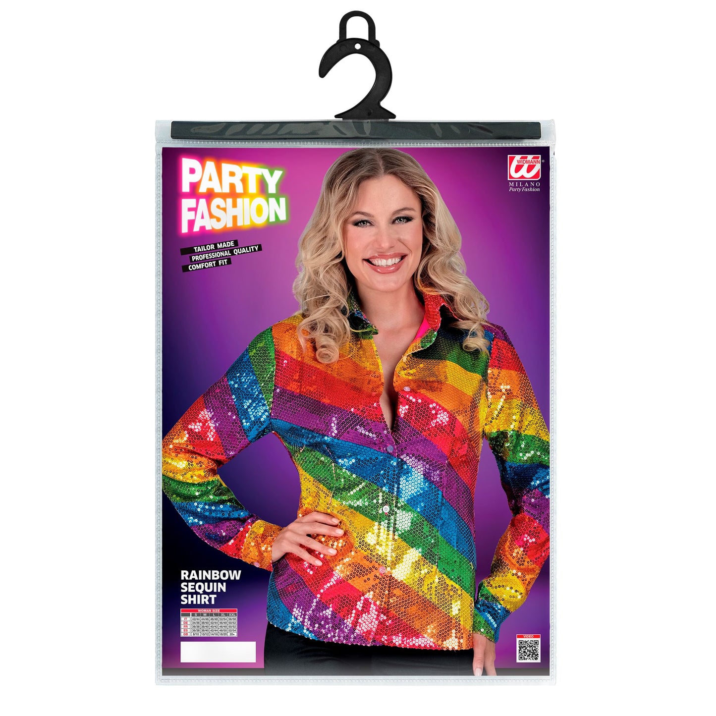 "PARTY FASHION BLUSE" (Paillettenbluse in Regenbogen Muster) – Ansicht 5