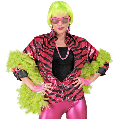 "PARTY FASHION BLUSE" (Paillettenbluse in Zebramuster pink) – Ansicht 3