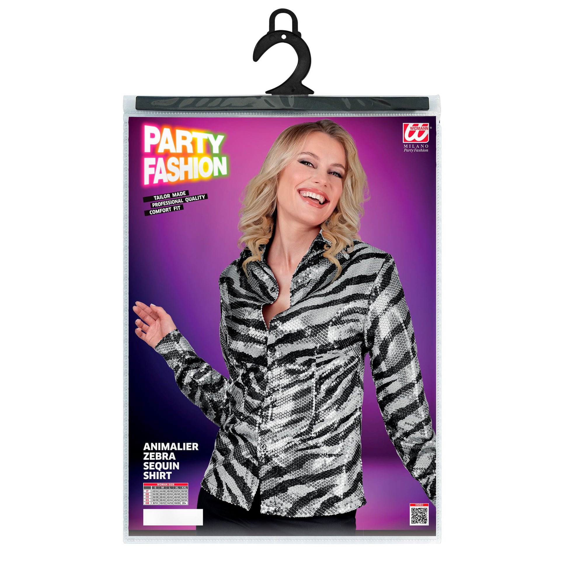 "PARTY FASHION BLUSE" (Paillettenbluse in Zebramuster) – Ansicht 5
