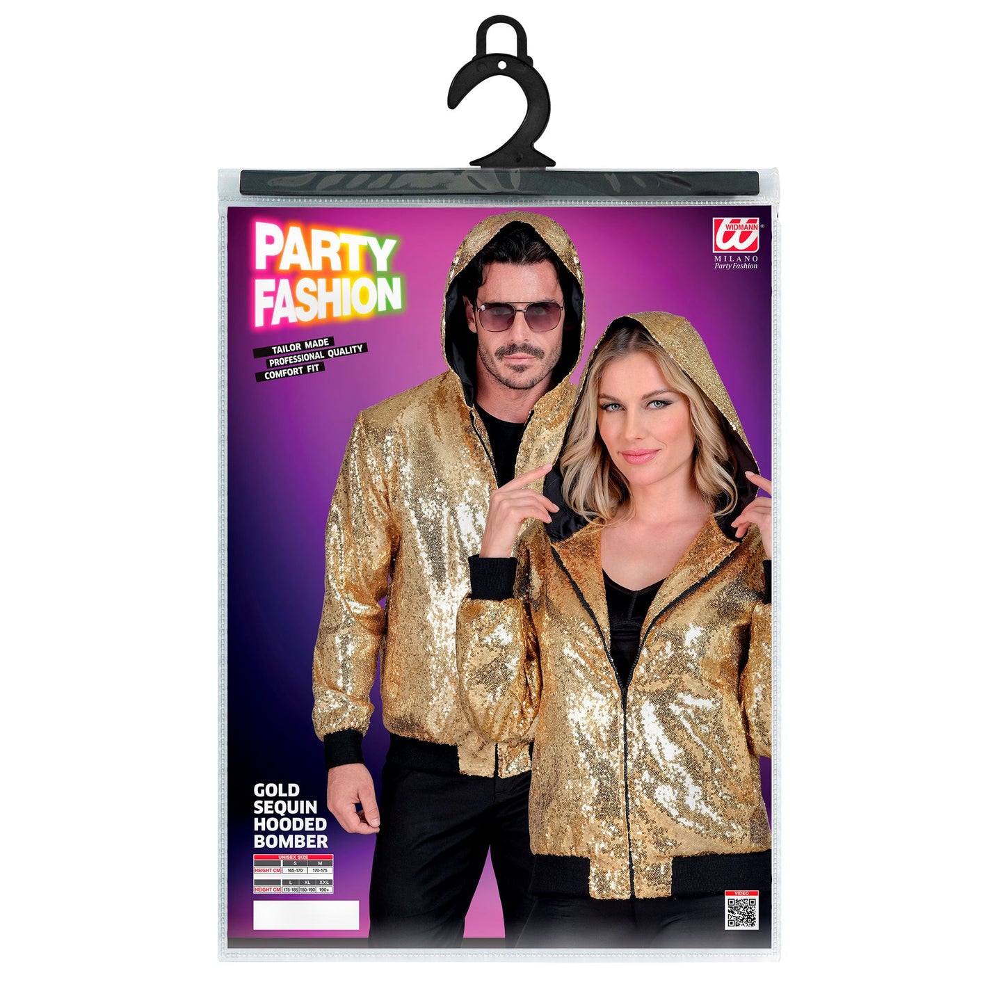 "PARTY FASHION BOMBERJACKE MIT KAPUZE" (Pailletten Bomberjacke mit Kapuze gold) – Ansicht 5