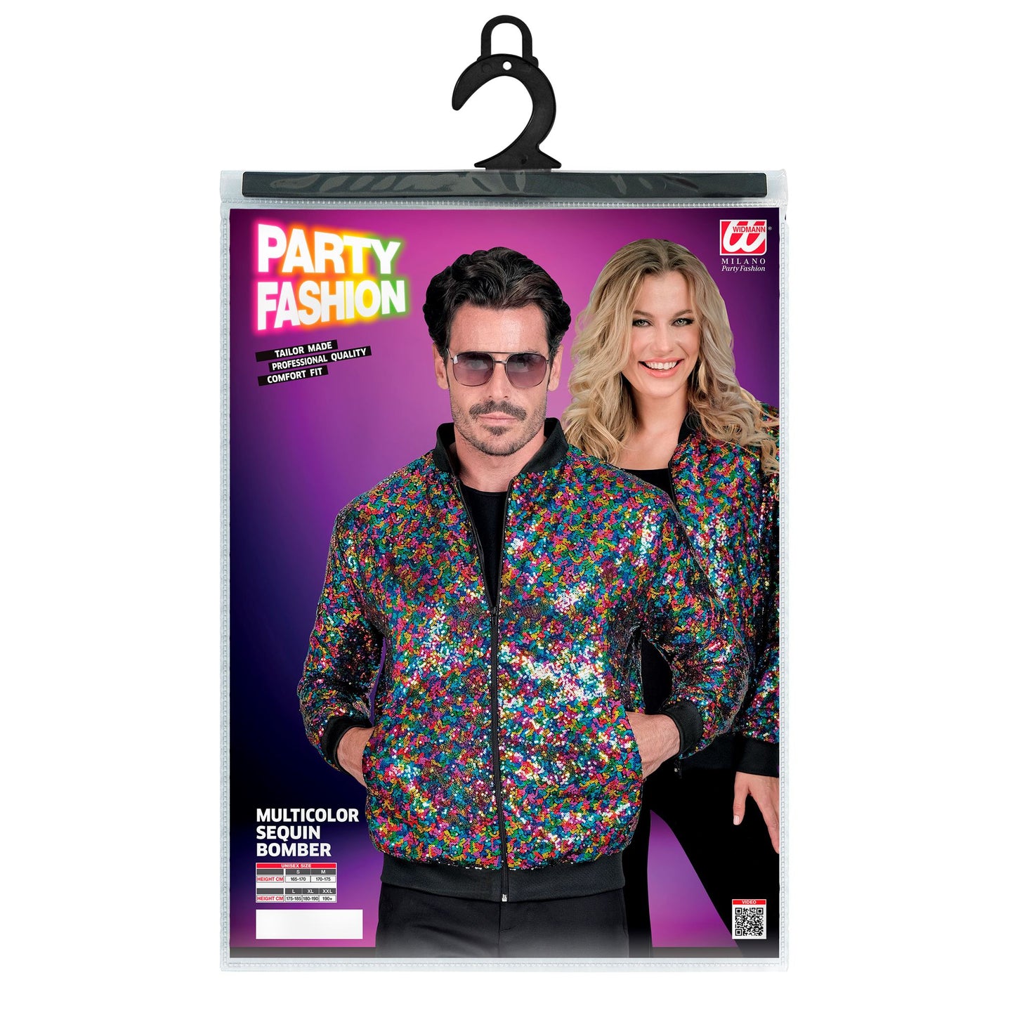 "PARTY FASHION BOMBERJACKE" (Pailletten Bomberjacke bunt) – Ansicht 5
