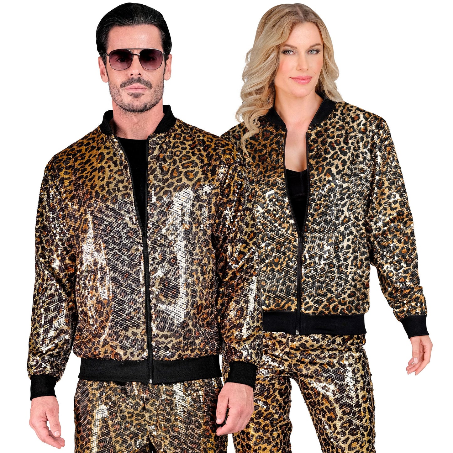 "PARTY FASHION BOMBERJACKE" (Pailletten Bomberjacke in Leopardenmuster) – Ansicht 3