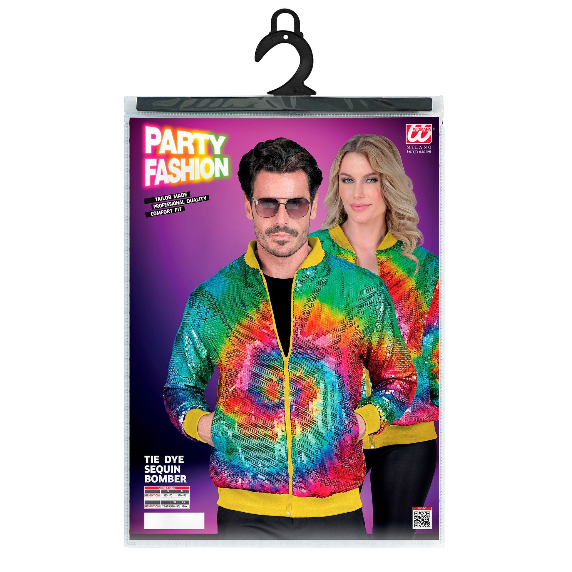 "PARTY FASHION BOMBERJACKE" (Pailletten Bomberjacke in Tie-Dye Muster) – Ansicht 4