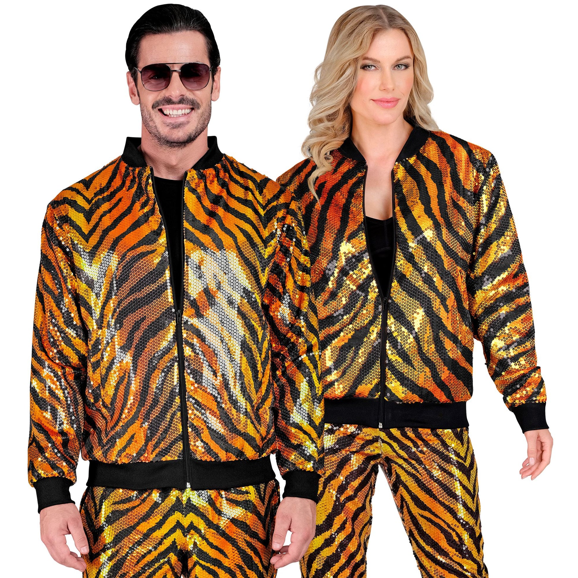 "PARTY FASHION BOMBERJACKE" (Pailletten Bomberjacke in Tigermuster) – Ansicht 3