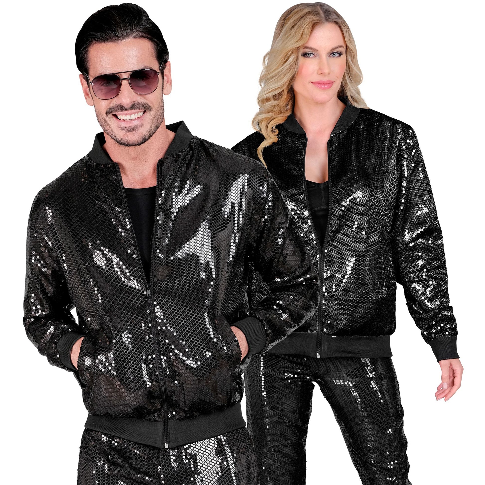 "PARTY FASHION BOMBERJACKE" (Pailletten Bomberjacke schwarz) – Ansicht 3