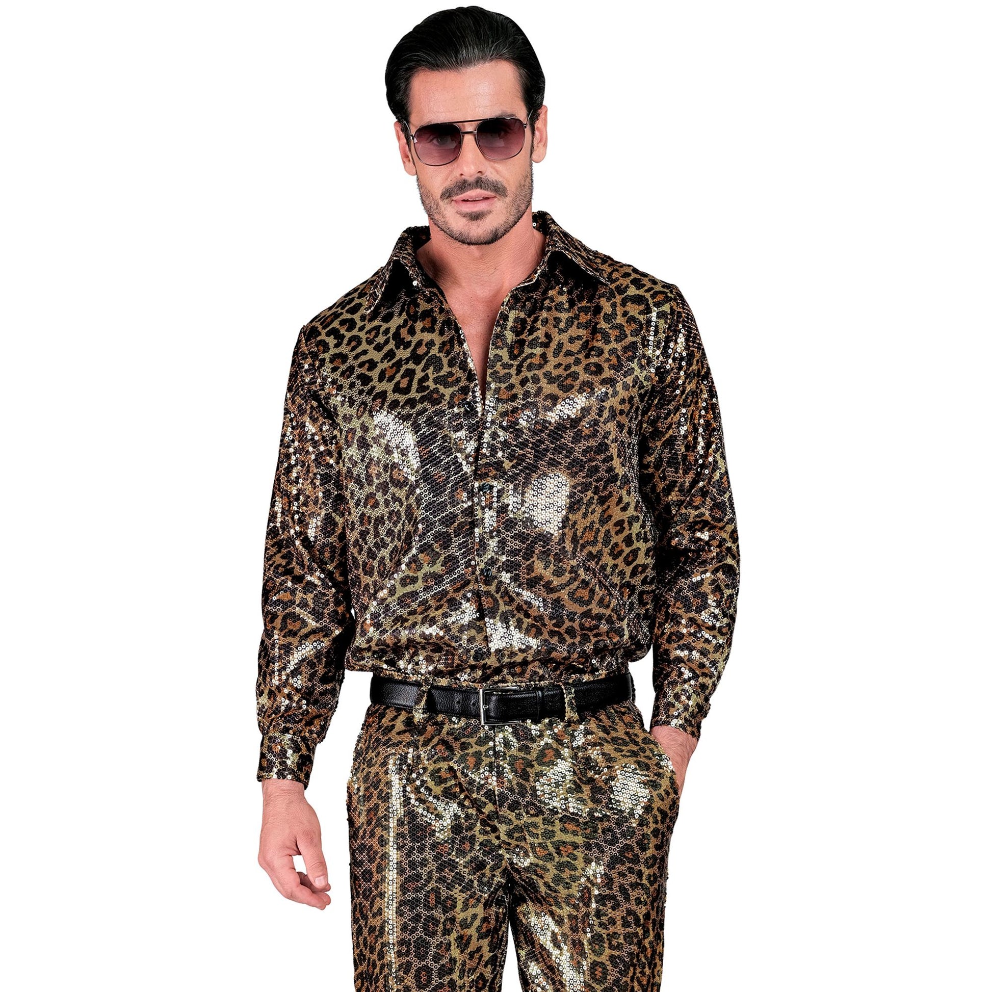"PARTY FASHION HEMD" (Paillettenhemd in Leopardenmuster) – Ansicht 3